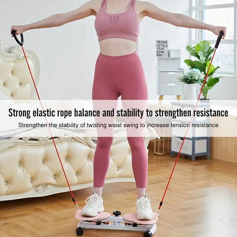 Rotating Waist Twister, Home Fitness Equipment, Uncharged ABS Material, White Color, for Men/Women