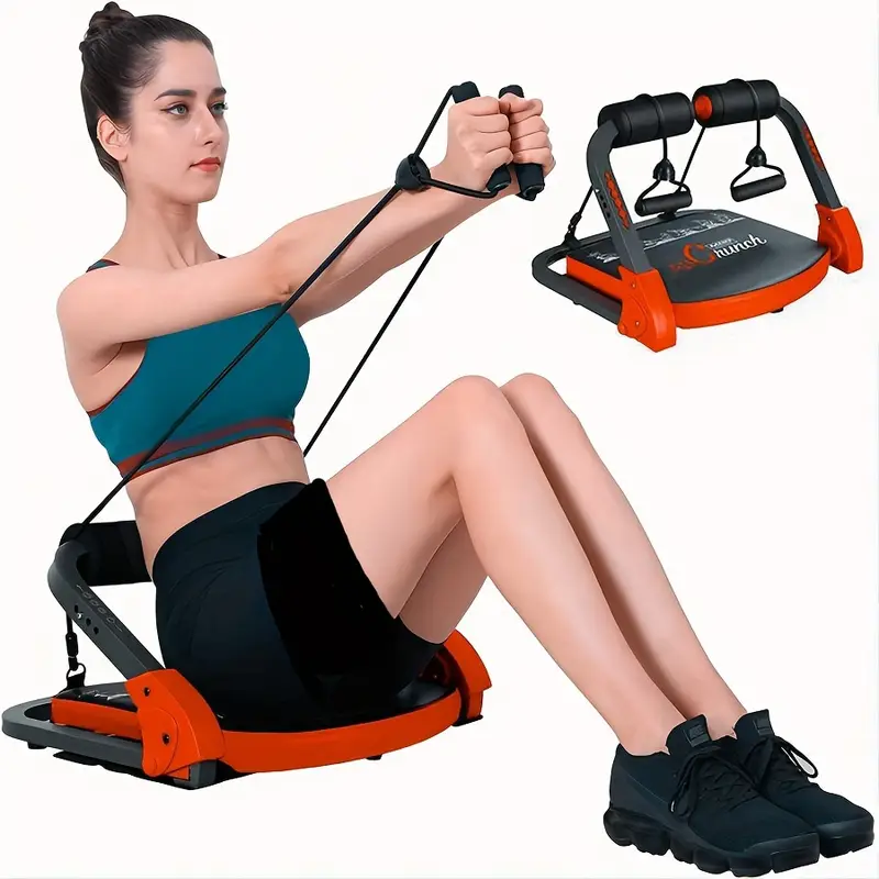 Sit up&push up equipment, abdominal trainer, foldable abdominal trainer, five level resistance adjustable home fitness equipment, abdominal exercise machine, full body exercise equipment, suitable for both men and women